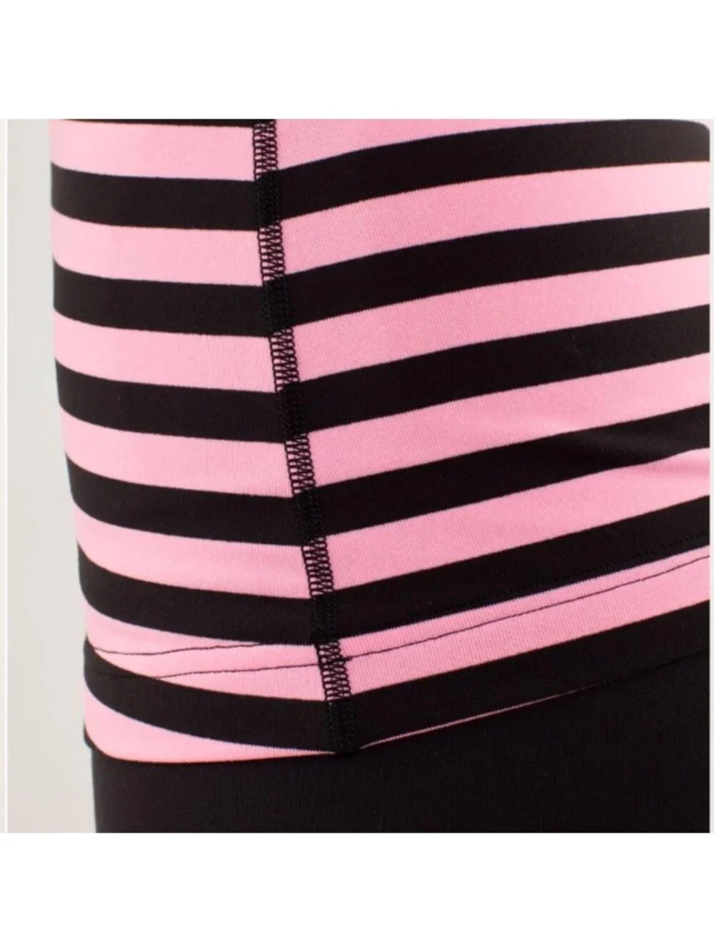 Lululemon Cool Razorback tank Pink & Black stripe
